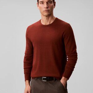 Merino Wool Blend Crewneck Sweater - Men's Medium - Calvin Klein